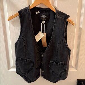 Ashley By 26 International Black Denim Vest
